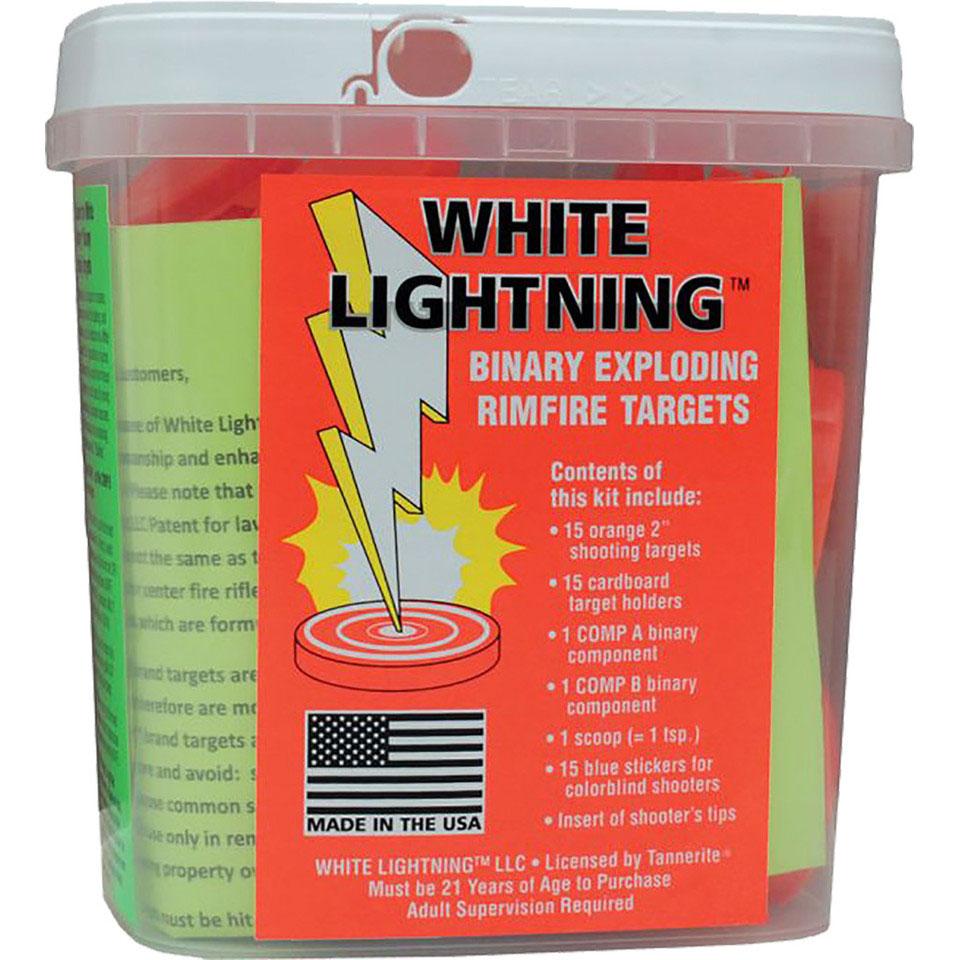 Tannerite White Lightning Rimfire Target Kit  15/kit-6 kits/case