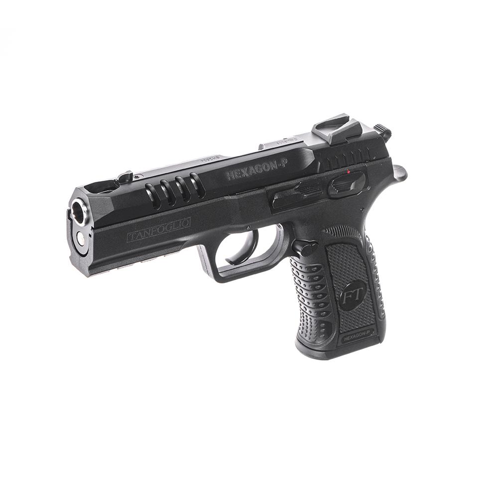 Tanfoglio Hexagon P Handgun 9mm Luger 17rd Magazine(2) 4.45" Compensated Barrel DA/SA Picture of Italian Firearms Group Tanfoglio Hexagon P 9mm 17rd 4.45in DA/SA OR