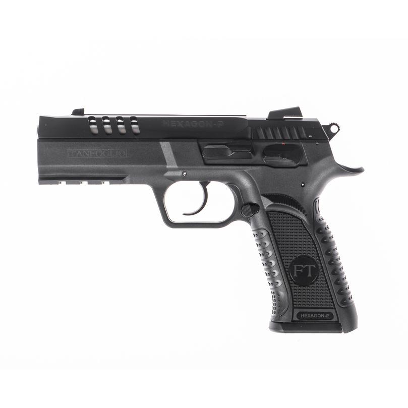 Tanfoglio Hexagon P Handgun 9mm Luger 17rd Magazine(2) 4.45" Compensated Barrel DA/SA Picture of Italian Firearms Group Tanfoglio Hexagon P 9mm 17rd 4.45in DA/SA OR