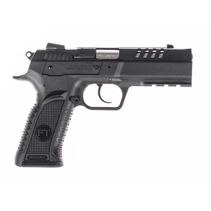 Tanfoglio Hexagon P Handgun 9mm Luger 17rd Magazine(2) 4.45" Compensated Barrel DA/SA