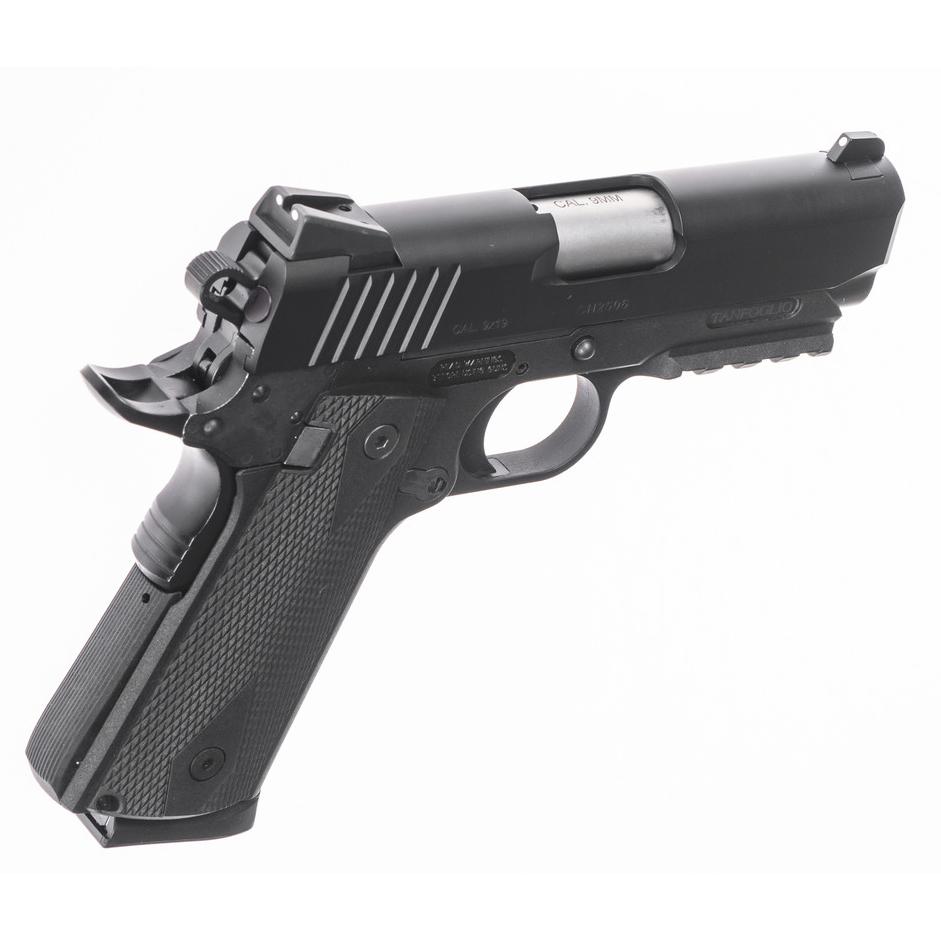 IFG Tanfoglio Pugio 1911 Polymer Handgun 9mm Luger 10rd Magazines(2) 3.5" Bull Barrel Pic Rail Picture of Italian Firearms Group Tanfoglio Pugio 1911 Poly 9mm 10rd 3.5in Bull Bbl Pic Rail