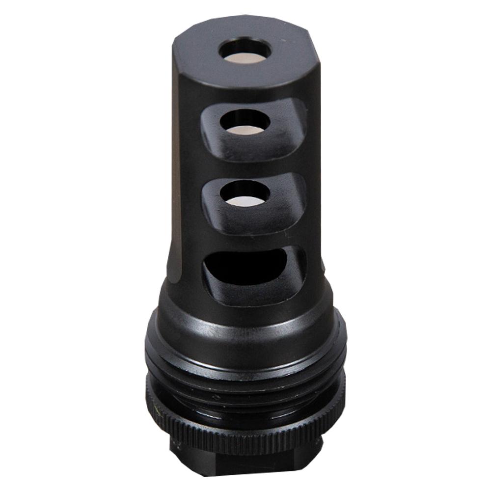 SilencerCo ASR Muzzle Brake .30 Cal/7.62mm 1/2-28 Thread Black Picture of SilencerCo ASR MUZZLE BRAKE 1/2x28 .30CAL