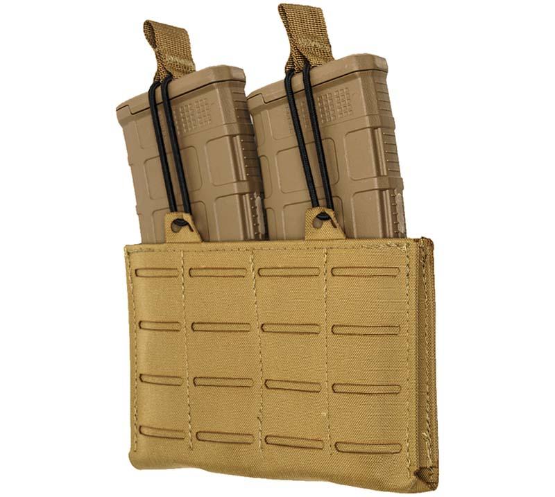 TacShield RZR Molle Double Rifle Magazine Pouch Coyote Brown Picture of Military Products RZR MOLLE Double Rifle Mag Pouch Coyote