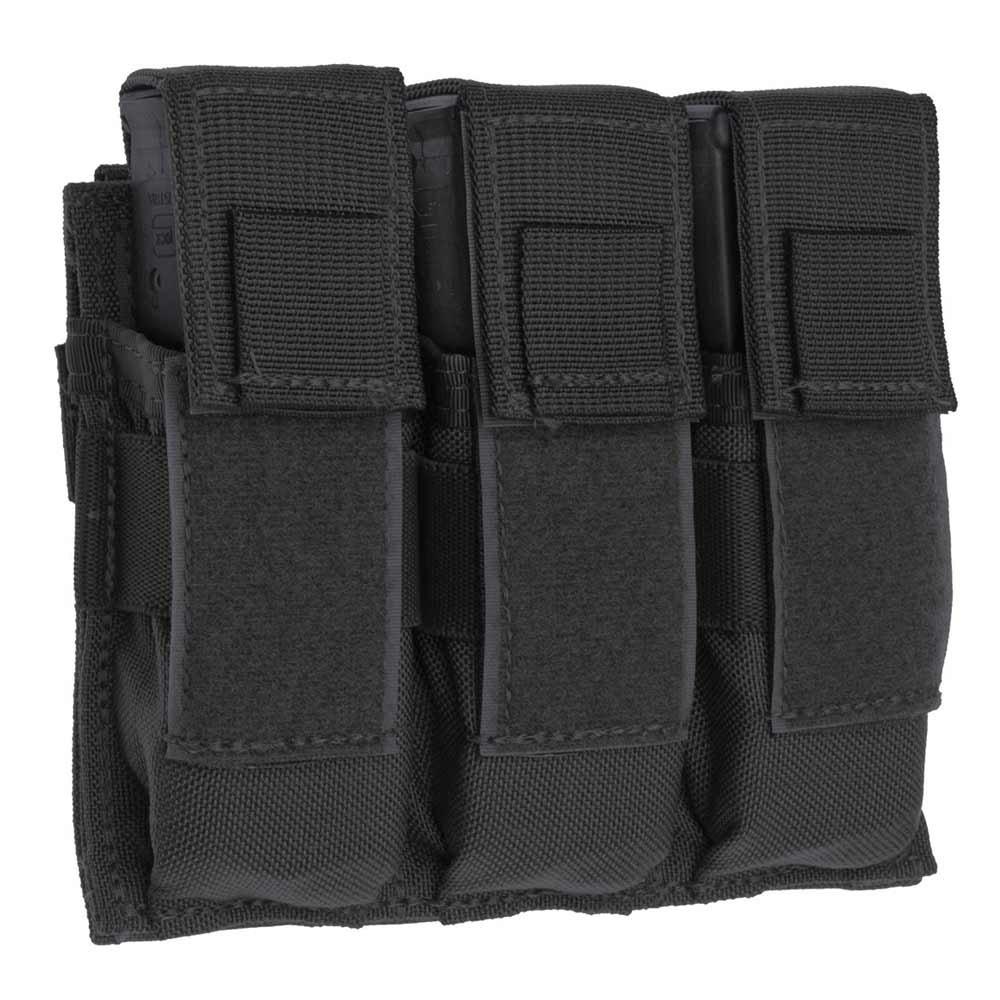 TacShield Triple Universal Pistol Molle Pouch-Black Picture of Military Products TacShield Triple Universal Pistol Molle Pouch BLK