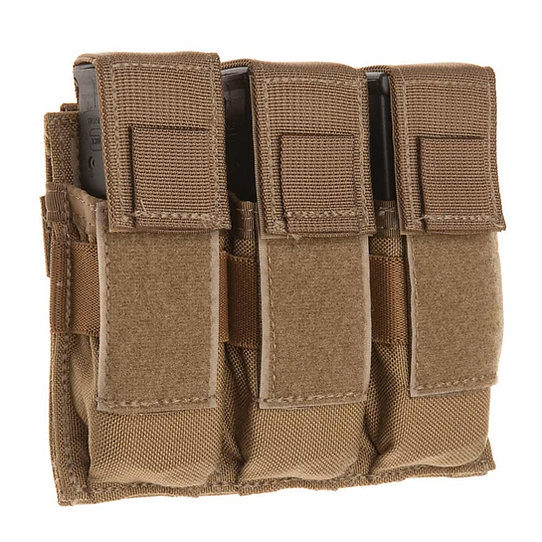 TacShield Triple Universal Pistol Magazine Pouch Coyote Picture of Military Products TacShield Triple Universal Pistol Molle Pouch Coyote
