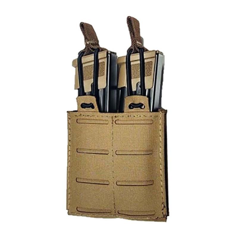 TacShield RZR Molle Double Pistol Magazine Pouch Coyote Brown Picture of Military Products RZR MOLLE Double Pistol Pouch Coyote