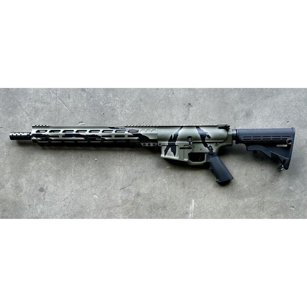 GLFA Tactical Pursuit Rifle .308 Win 10rd Magazine 16" Barrel Green Camo Picture of 10 Ring GLFA 308 Winchester 16" Tactical Rifle Pursuit Green Camo/Nitride