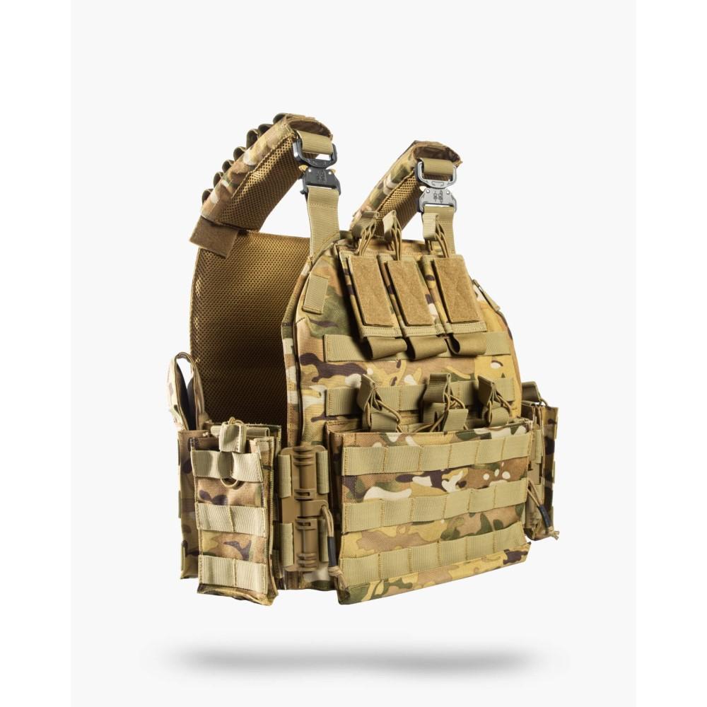 Guard Dog Sheppard Body Armor Plate Carrier Multicam Quick Release Picture of 10 Ring Guard Dog Sheppard Plate Carrier - Green Camo