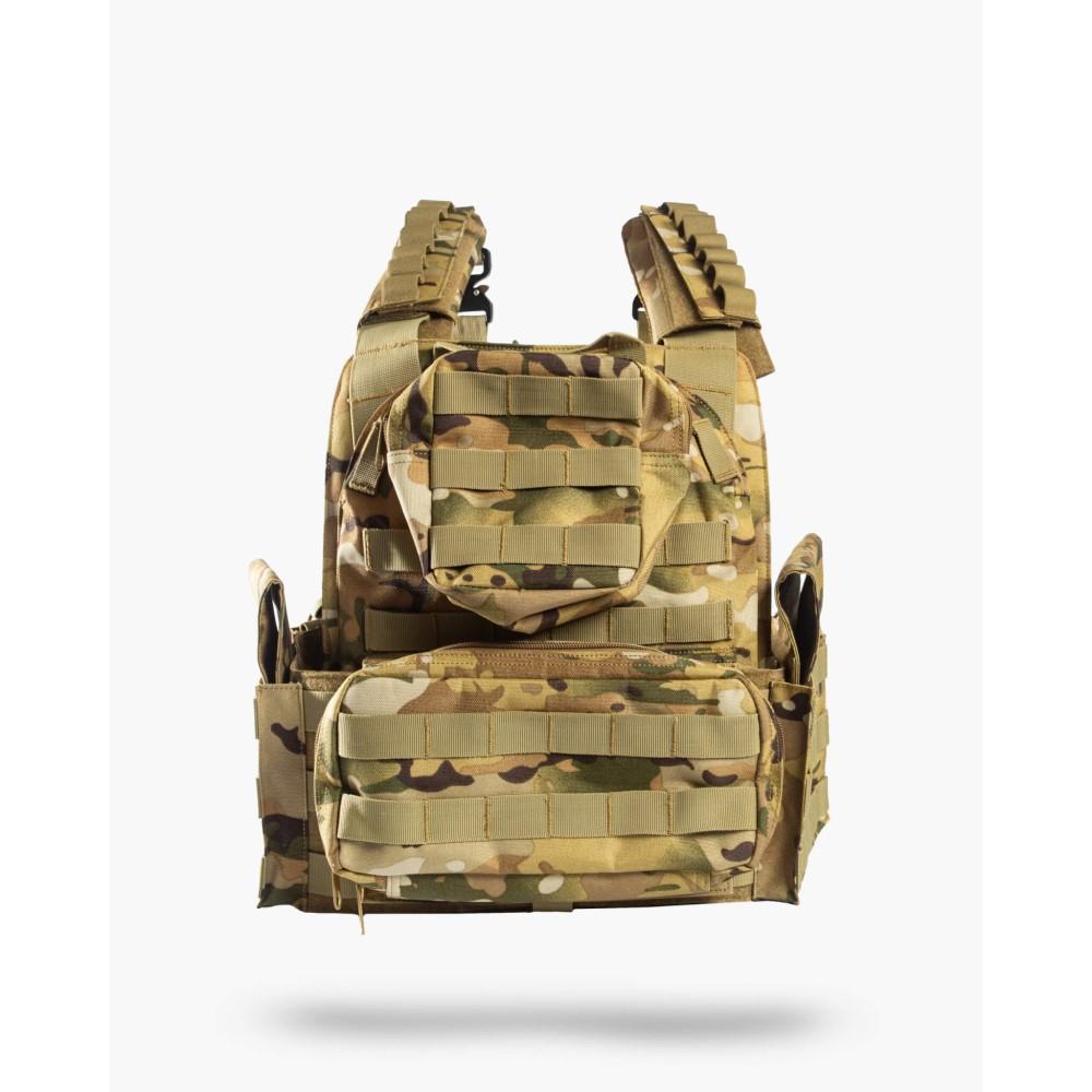 Guard Dog Sheppard Body Armor Plate Carrier Multicam Quick Release Picture of 10 Ring Guard Dog Sheppard Plate Carrier - Green Camo
