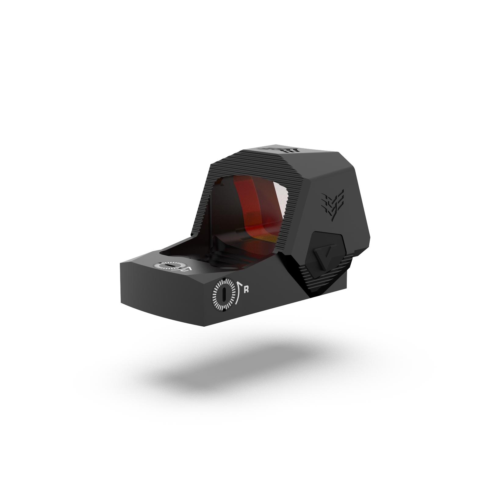 Swampfox Optics Sentinel II 1x20 Micro Green Dot 3 MOA - Standard Blackout Rear / Shake N' Wake Picture of 10 Ring Sentinel II 1x20 Micro Green Dot 3 MOA - Blackout Rear