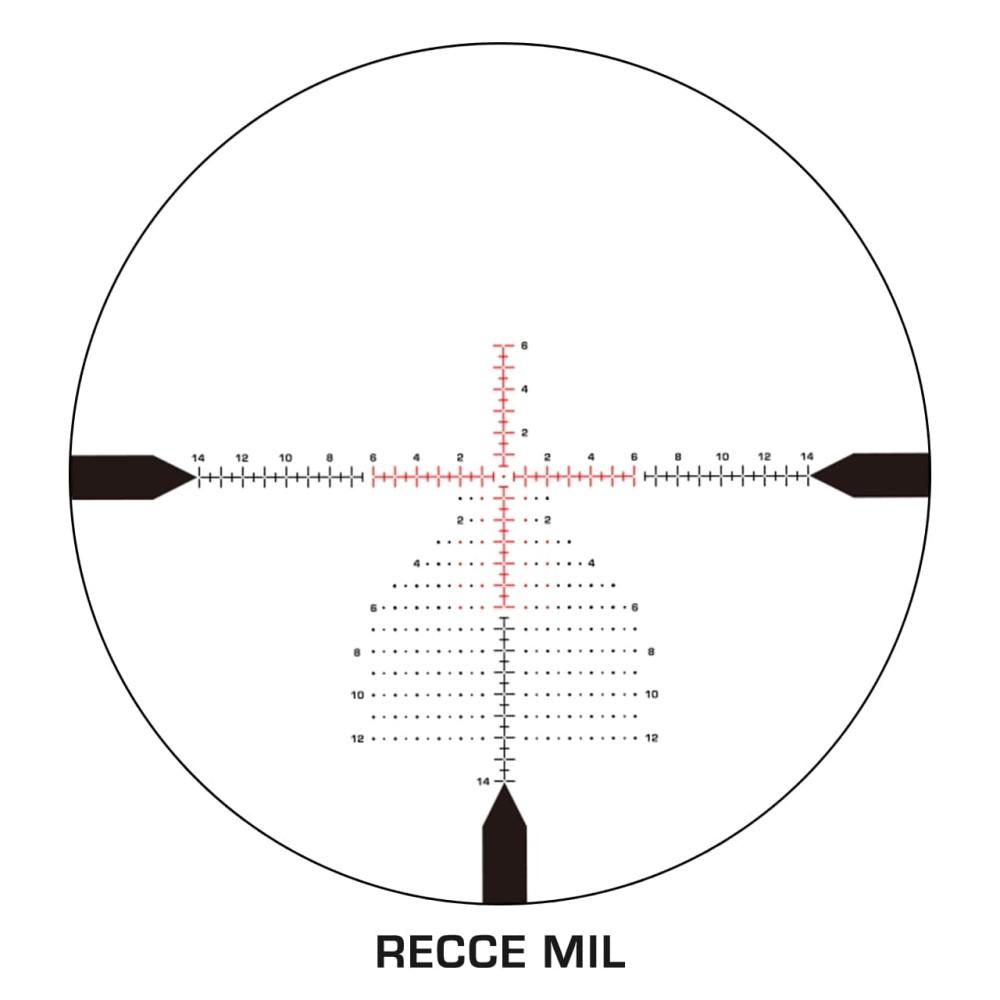 Swampfox Warhawk 3-15x50 Rifle Scope FFP RECCE MIL Reticle Black Picture of 10 Ring Warhawk Tactical 3-15x50 FFP IR MIL 34mm Tube Riflescope