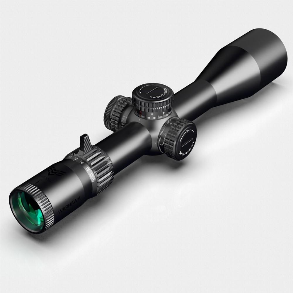 Swampfox Warhawk 5-25x56 Rifle Scope FFP Sharpshooter MIL Reticle Black Picture of 10 Ring Warhawk Tactical 5-25x56 FFP IR MIL 34mm Tube Riflescope