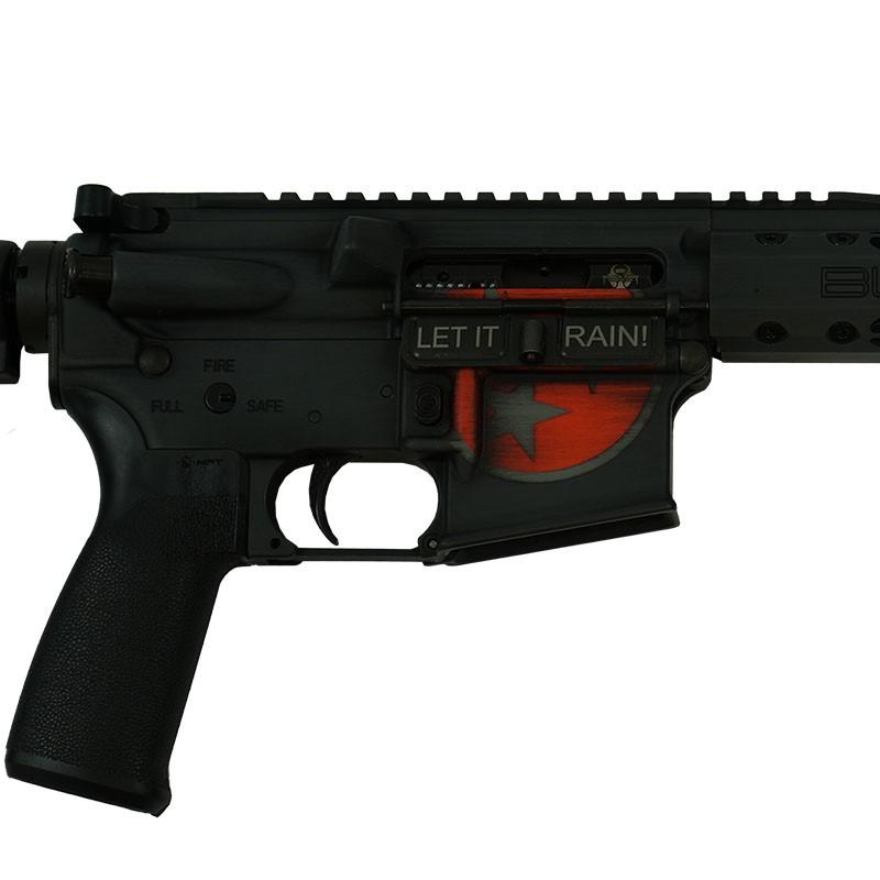Black Rain Ordnance Custom "Grey Orange Battleworn Tennessee" Spec15 Rifle 5.56 30rd Magazine 16" Barrel Picture of Black Rain Ordnance Inc BRO - Rifle 5.56 Grey/Orange Battleworn Tennessee Rifle
