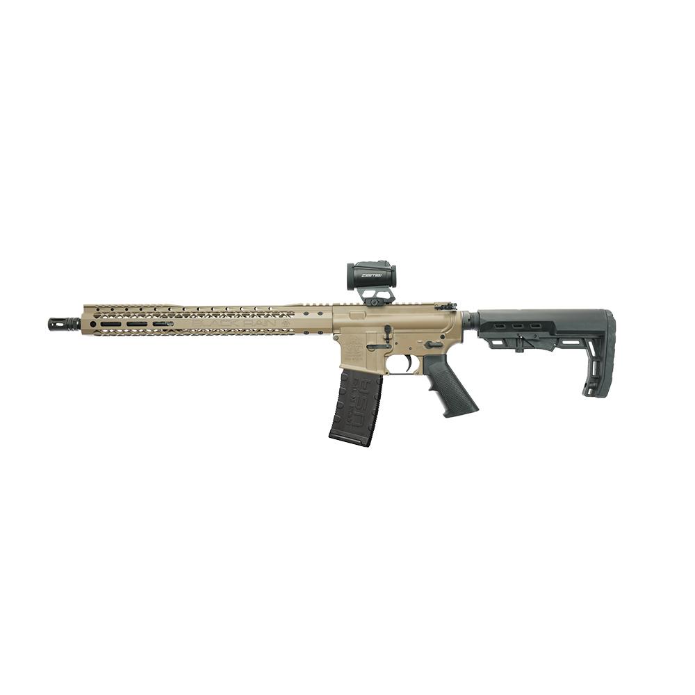 Black Rain Ordnance BRO Spec 15 w/Zerotech Trace Red Dot Rifle 5.56mm 30rd Magazine(1) 16" Barrel Coyote Finish Picture of Black Rain Ordnance Inc BRO 16" 5.56 Spec 15 Rifle 15" MLOK w/ ZeroTech Trace red dot - M17 COYOTE