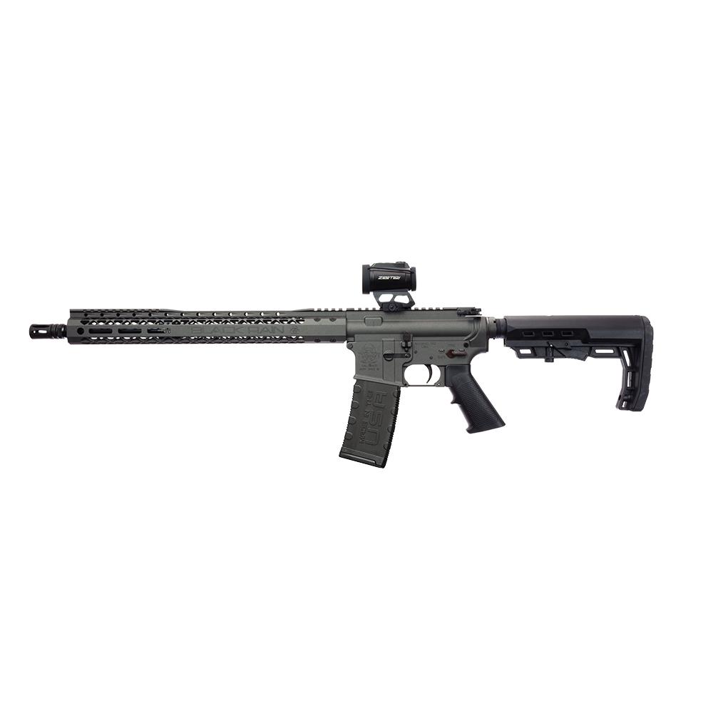 Black Rain Ordnance BRO Spec 15 w/Zerotech Trace Red Dot Rifle 5.56mm 30rd Magazine(1) 16" Barrel Cobalt Finish Picture of Black Rain Ordnance Inc BRO 16" 5.56 Spec 15 Rifle 15" MLOK w/ ZeroTech Trace red dot - COBALT
