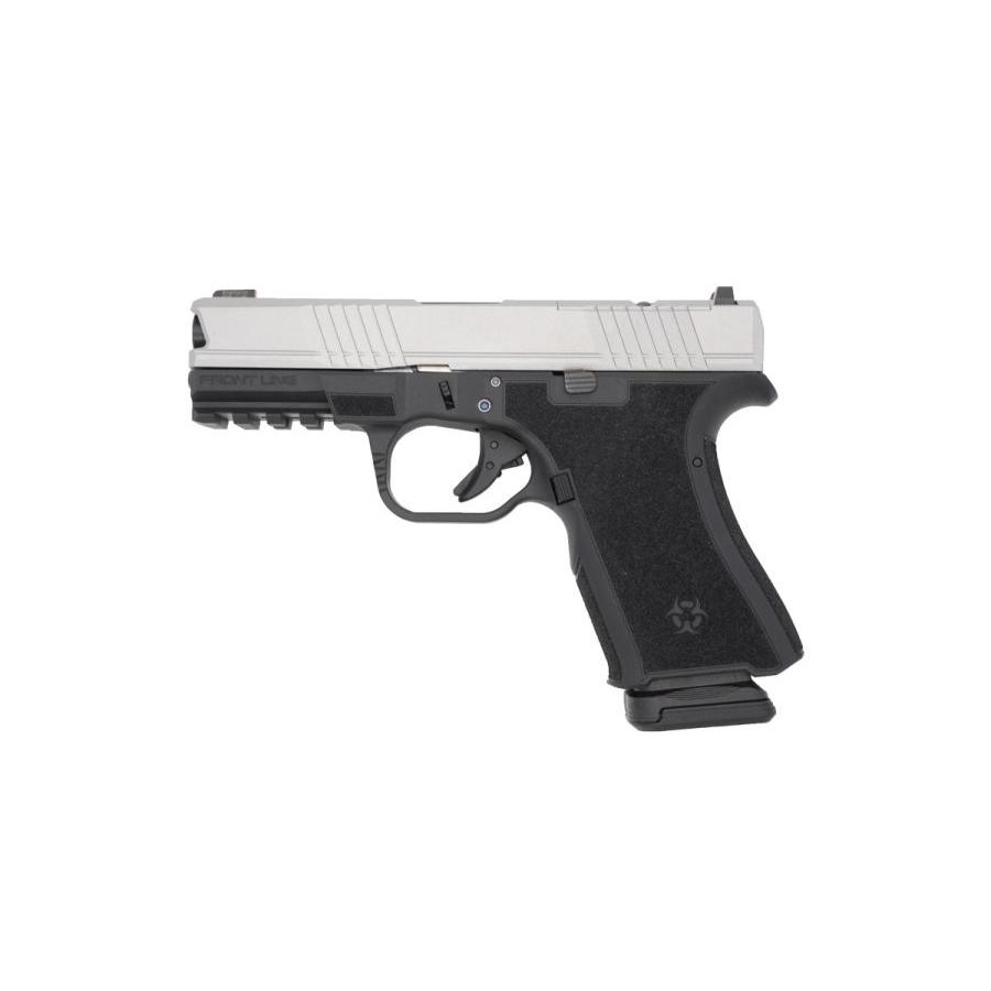 Black Rain Frontline Handgun 9mm Luger 15rd Magazine 3.75" Barrel Black/Satin Mag Finish Optic Ready Picture of Black Rain Ordnance Inc BRO 4'' 9MM 15rd FRONTLINE HANDGUN - BLACK/SATIN MAG