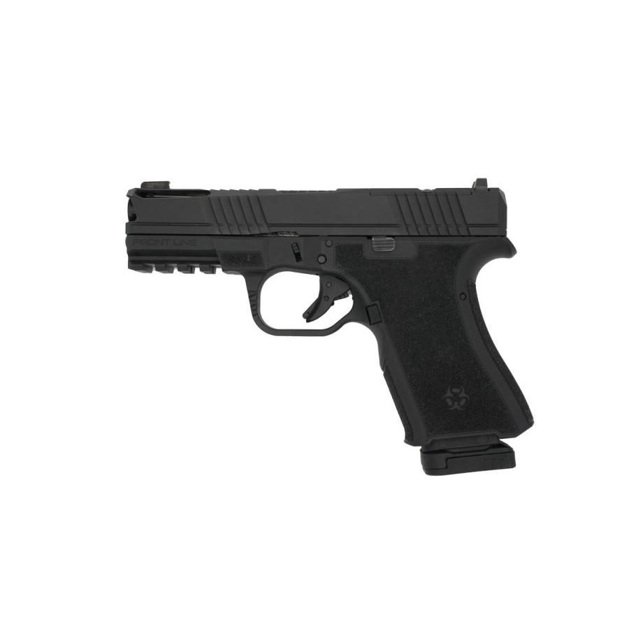 Black Rain Frontline+ Handgun 9mm Luger 15rd Magazine 3.75" Barrel Black Finish Optic Ready Picture of Black Rain Ordnance Inc Black Rain Frontline+ 9mm 4" Black