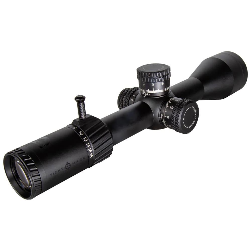 Sightmark Presidio 3-18x50 Rifle Scope FFP LR2 Illuminated Black Picture of Sellmark Corporation Presidio 3-18x50 LR2 FFP Riflescope
