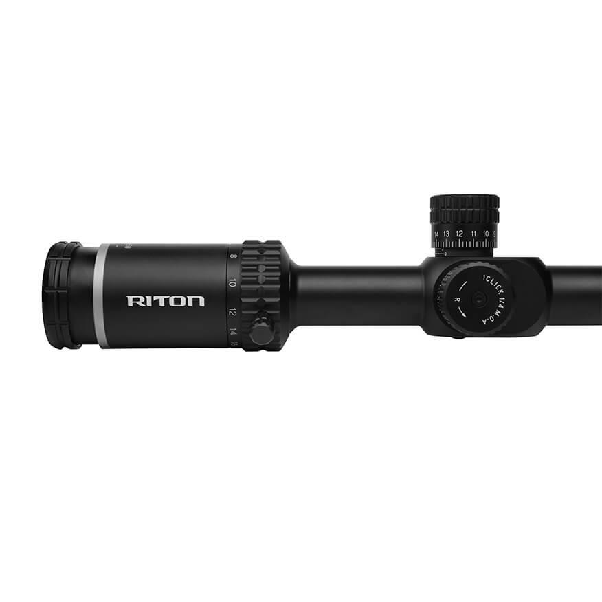 Riton X1 Conquer Rifle Scope 6-24x50 1" FFP MPSR Non-Illum MOA - Black Picture of Riton Optics Riton X1 Conquer Rifle Scope 6-24x50 1" FFP MPSR MOA