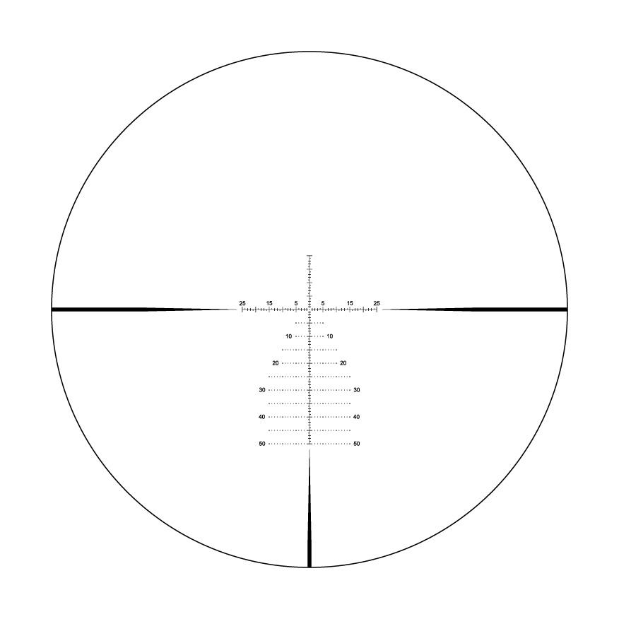 Riton X1 Conquer Rifle Scope 6-24x50 1" FFP MPSR Non-Illum MOA - Black Picture of Riton Optics Riton X1 Conquer Rifle Scope 6-24x50 1" FFP MPSR MOA