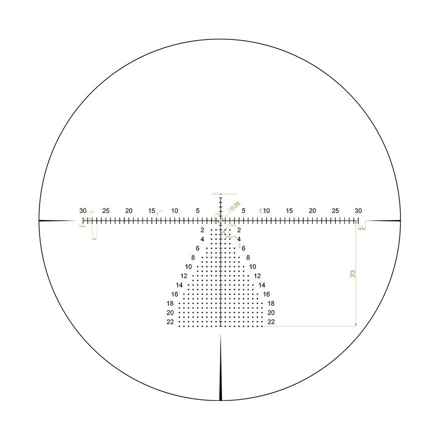 Riton 5 Conquer 5-25x56 Rifle Scope 34mm FFP MOR (MOA) Reticle Illum Black Picture of Riton Optics Riton Riflescope 5 Conquer 5-25x56 MOA 34mm FFP