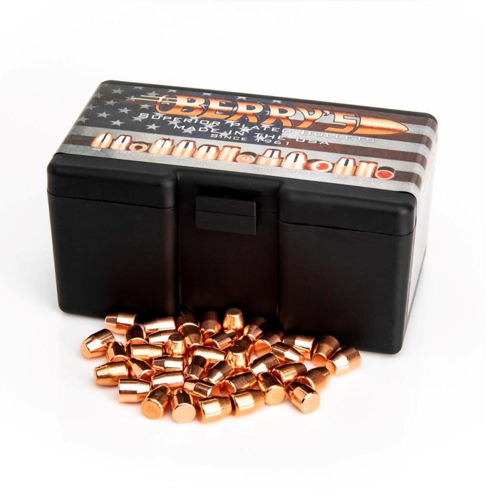 Berry's Preferred Plated Pistol Bullets 9mm .356" 124gr FP 1000/ct Picture of Berry's Mfg BERRY'S 9MM .356 124GR FP 1000ct