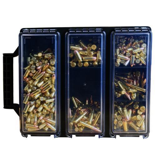 Berrys Ammo Can Tri-Can Utility Box - Black Picture of Berry's Mfg Berrys Ammo Can Tri-Can Utility Box Black