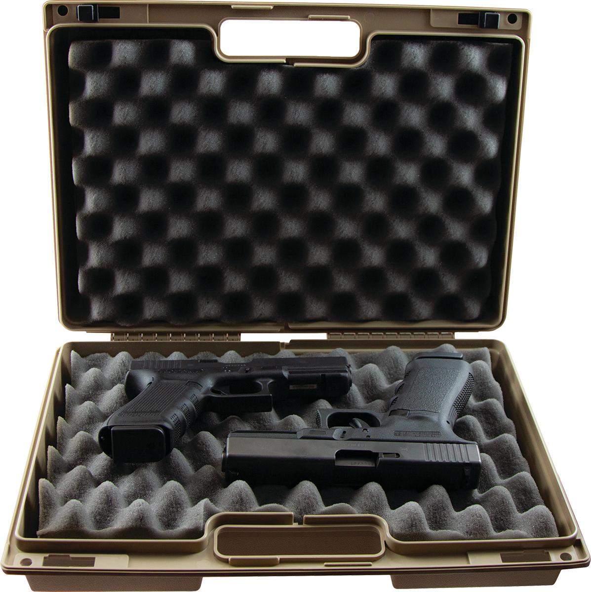 Berry's Double Pistol Case (Tan) L: 15" W: 10" H: 4"