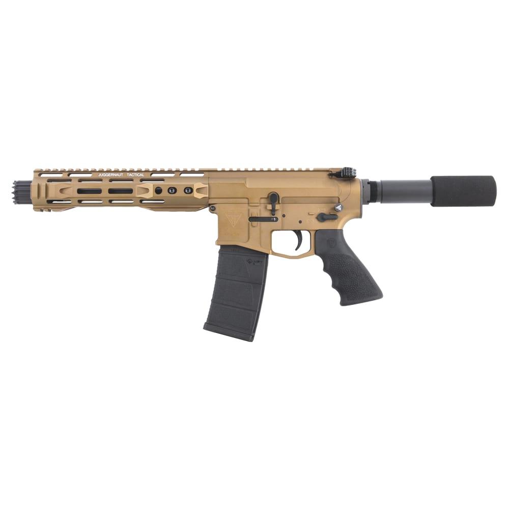 Juggernaut CA Roster AR-15 Handgun 5.56 10rd Magazine 8.5" Barrel Cerakote Burnt Bronze Picture of Juggernaut Tactical JUGGERNAUT CA ROSTER AR-15 SINGLE SHOT PISTOL 5.56 8.5'' BRL CER BURNT BZE