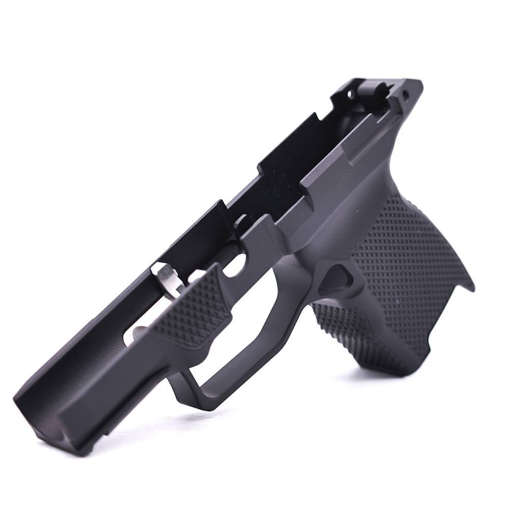 Juggernaut JT P365 Handgun Grip Module with Manual Safety Black Picture of Juggernaut Tactical JUGGERNAUT JT P365 GRIP MODULE W/ SAFETY 10-XL BASE PLATES ANODIZE BLACK