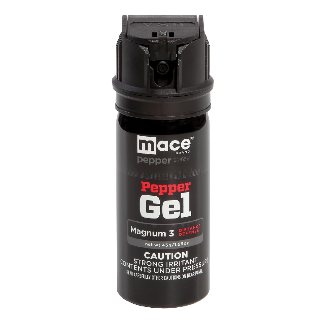 Mace Magnum 3 Pepper Gel Distance Spray 18' Range - Black Picture of Mace Personal Defense MACE PEPPER GEL MAGNUM 3 DISTANCE SPRAY
