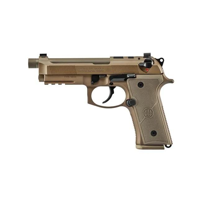 Beretta M9A4 Centurion G Handgun 9mm Luger 10rd Magazines(3) 4.8" Barrel FDE Cerakote Picture of Beretta U.S.A. M9A4 CENTURION G 3-10RD MAG FDE 9mm 4.80in BBL Dbl/Sngl Cerakote