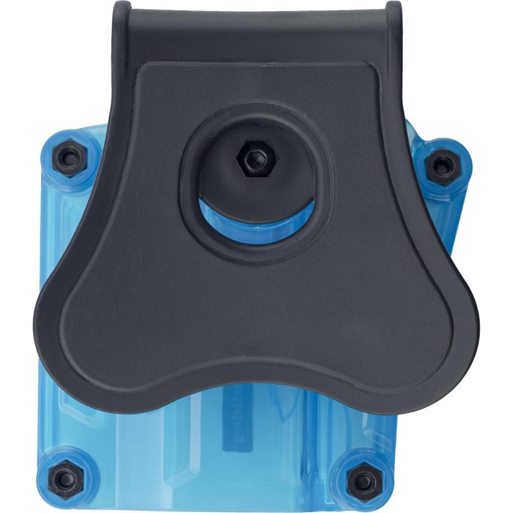 Bulldog Max Multi-Fit Polymer Holster w/ Paddle-Transparent Blue RH Picture of Bulldog Cases Bulldog Max Multi-Fit Polymer Holster w/ Paddle-Transparent Blue