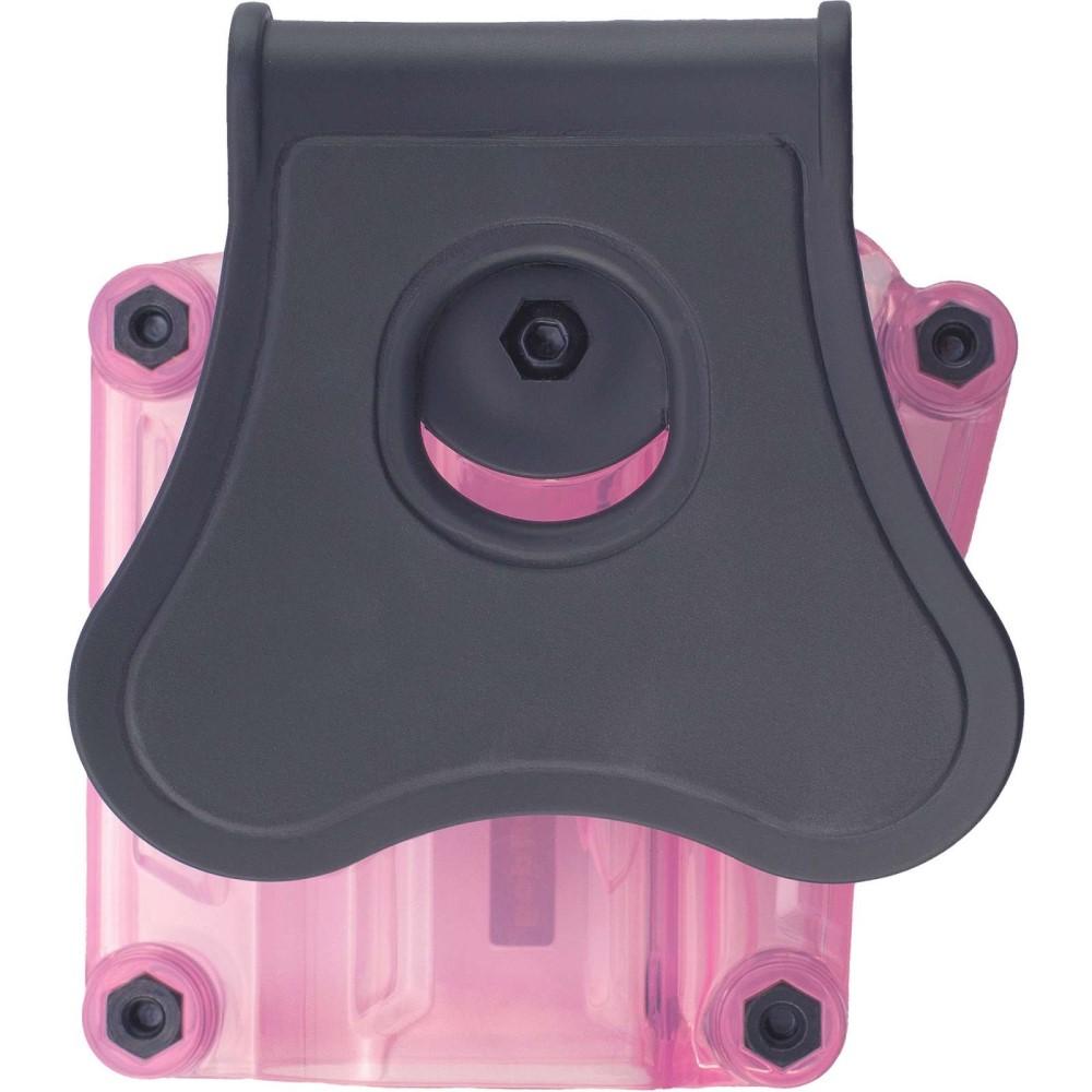Bulldog Max Multi-Fit Polymer Holster w/ Paddle-Transparent Pink RH Picture of Bulldog Cases Bulldog Max Multi-Fit Polymer Holster w/ Paddle-Transparent Pink
