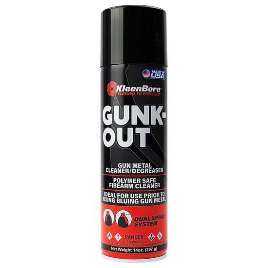 KleenBore Gunk-Out Cleaner/Degreaser 14 oz Aerosol Picture of Kleen Bore KleenBore Gunk Out Gun Metal Cleaner/Degreaser 14oz. Spray Can
