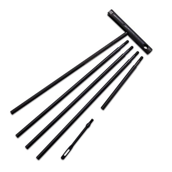 KleenBore Universal Multi-Section Cleaning Rod .22-.45 Cal. with Vinyl Pouch Picture of Kleen Bore KleenBore 22-45 Cal Handgun/Rifle 30"-Steel Black Oxide w/ Mil T-Handle