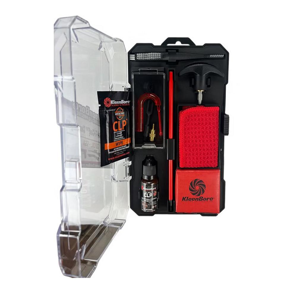 KleenBore Universal SAF-T-CLAD Cleaning Kit .22 Cal. - 12 ga Handgun Rifle Shotgun Picture of Kleen Bore KleenBore Universal Saf-T Clad Cleaning Kit (Handgun Rifles & Shotgun)