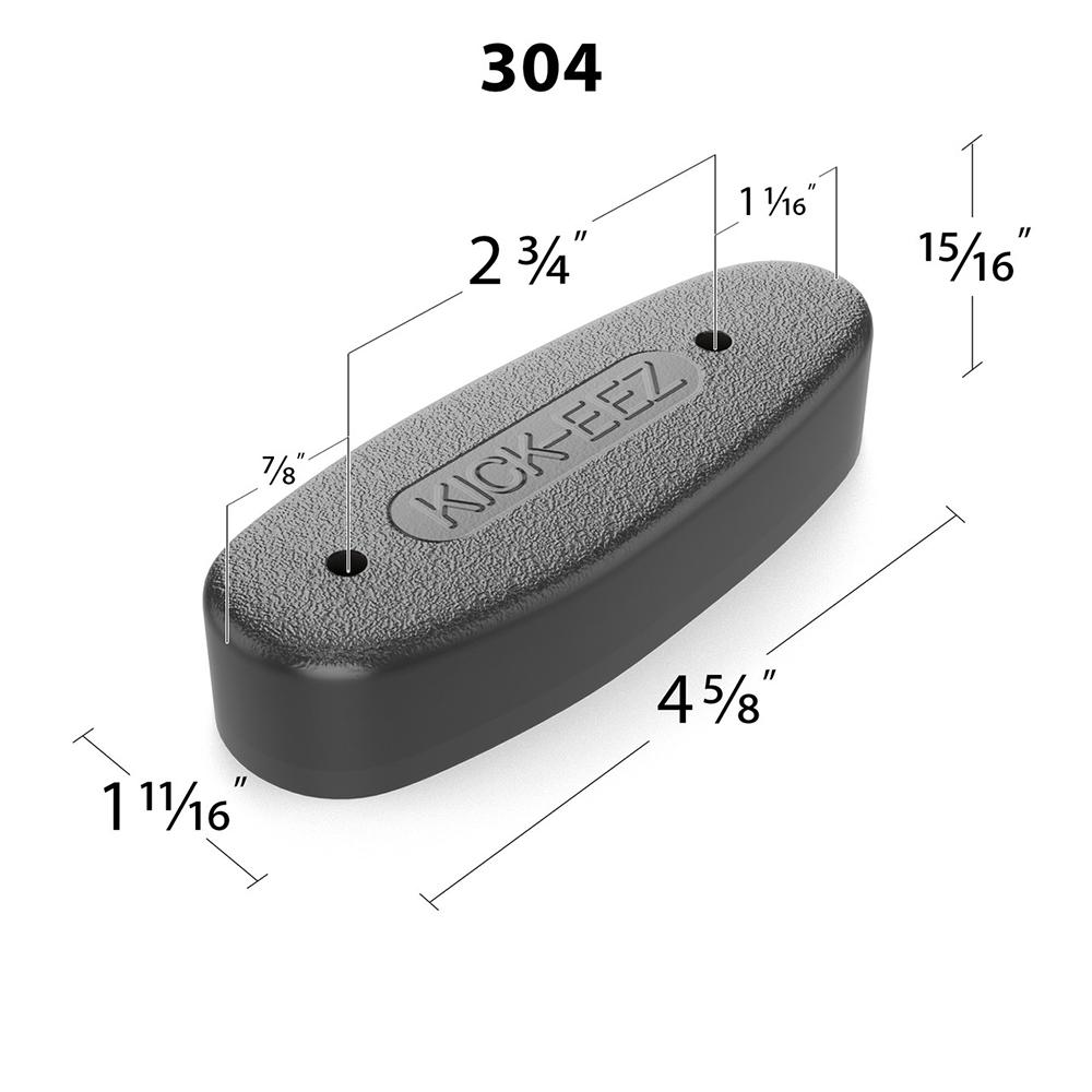 KICK-EEZ Junior Recoil Pad 1-11/16 x 4-5/8 x 15/16 Black Picture of Kick Eez Products BLK JUNIOR 1 11/16X 4 5/8X 15/16