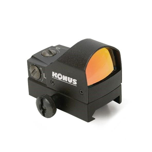 Konus SightPro Fission 2.0 Micro-Compact 17x23mm Electronic Dot Sight 4 MOA Black Matte Picture of Konus Optics SIGHT-PRO FISSION 2.0 red dot w/micro body style PB activation