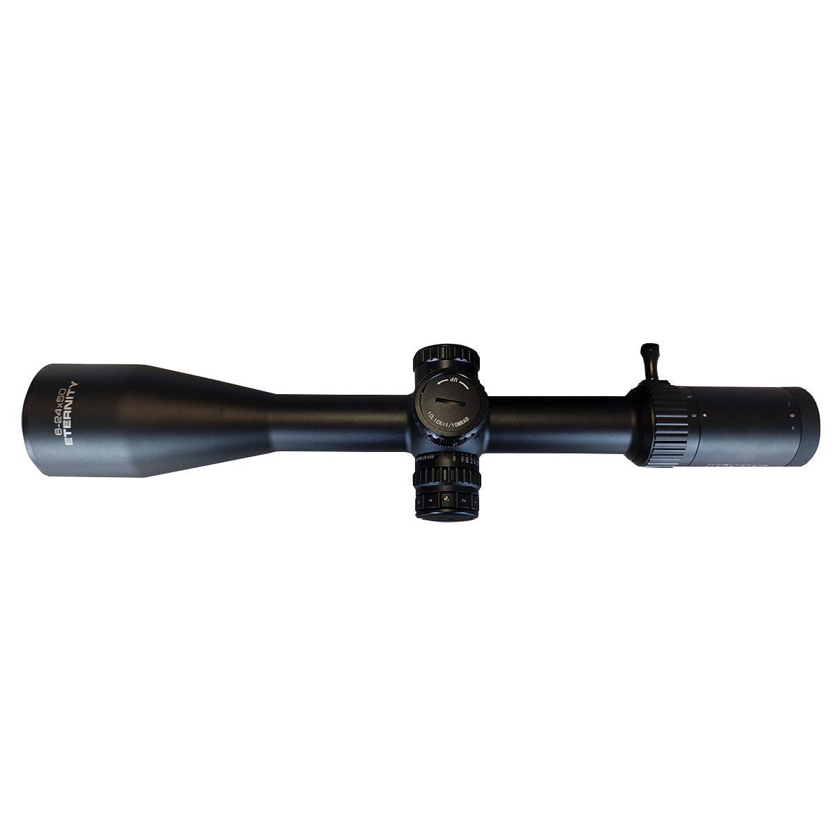 Konus Eternity Zoom Rifle Scope 6x-24x50mm 30mm FFP PRS Illum Black Picture of Konus Optics Konus Riflescope Eternity 6x-24x50mm First FP Zero Stop PRS Reticle