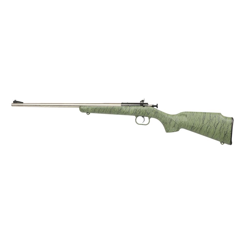 Keystone Crickett "My First Rifle" .22 LR Single Shot 16.1" Barrel Green with Black Webbing Picture of Keystone Sporting Arms Crickett 22LR Stnls Green w/Blk Web Syn Stk