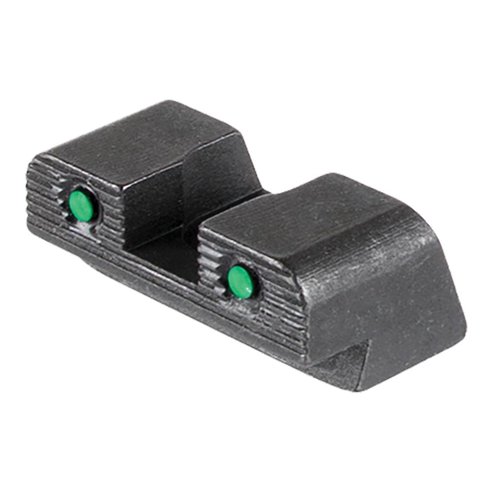 Ameriglo Tritium 2-Dot Handgun Night Sights .240" Square Notch with Serration Hellcat OSP Green with Black Picture of Ameriglo Green Tritium 2-dot Black Outlines .240in H Sq Notch Hellcat OSP w/seration