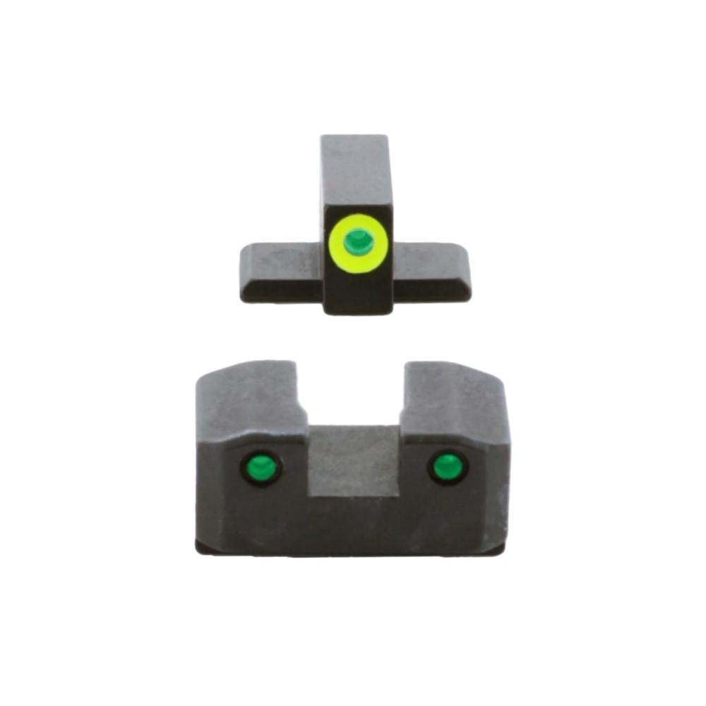 Ameriglo Trooper Tritium Handgun Sight Set for Sig with #8 Front and #8 Rear Green Rear Green with LumiGreen Front Picture of Ameriglo Trooper SIG Sight (most w/ #8 front & #8 rear) Green Tritium LumiGreen