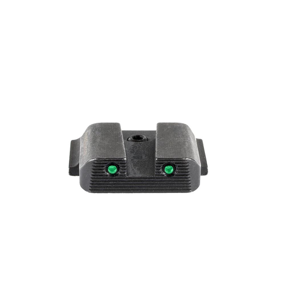 Ameriglo 2-Dot Tritium Rear Handgun Sight for S&W M&P (Excludes .22/.380/Shield/EZ/Pro) Green with Black Picture of Ameriglo Tritium Rear Sight SW M&P (excludes 22/380/Shield/EZ/Pro) Green