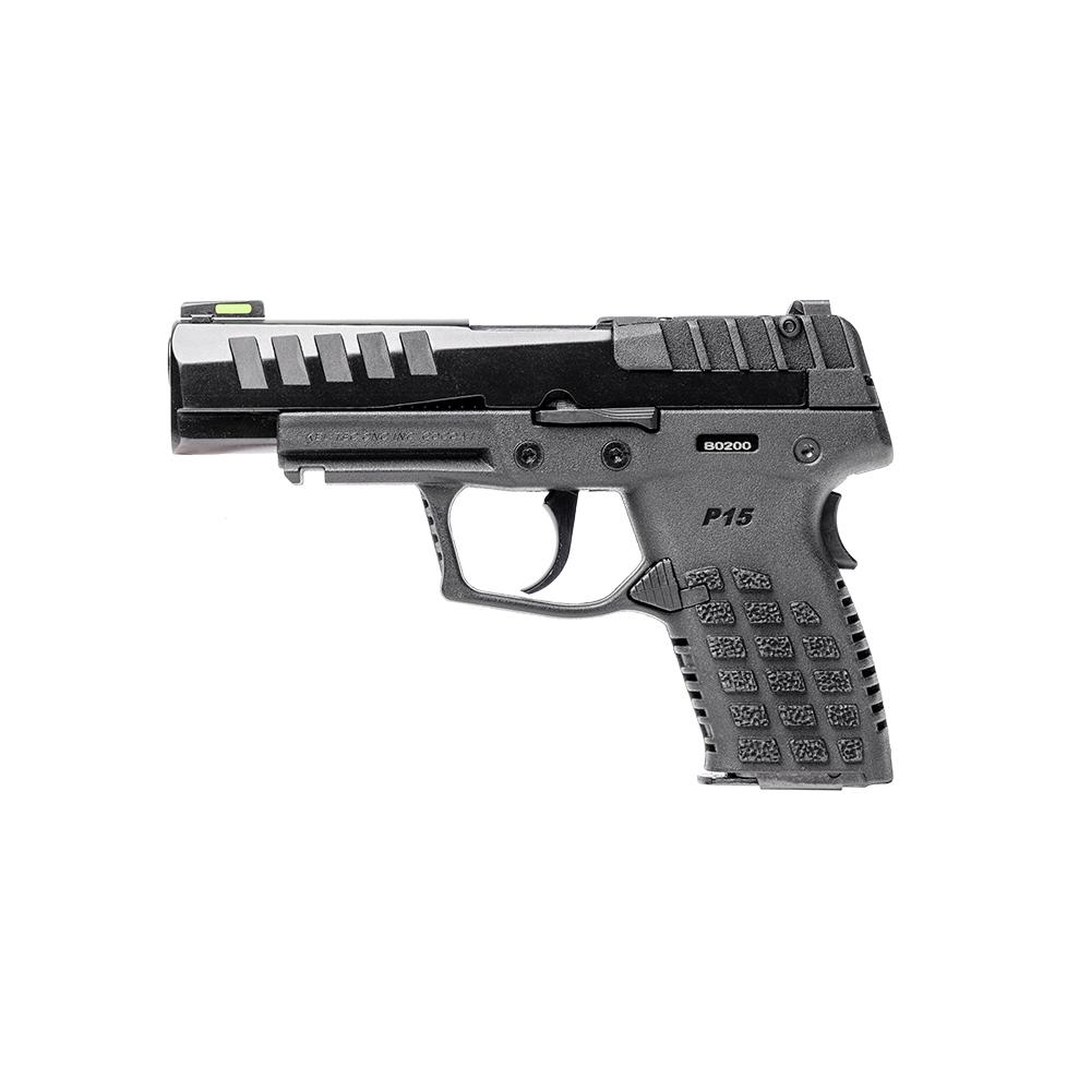 Kel-Tec CA Compliant P15 Handgun 9mm Luger 10rd Magazine 4" Barrel Black Picture of Kel-Tec Cnc Industries Inc. Kel-Tec P15 Polymer Black Finish 9mm 10 rd mag CA