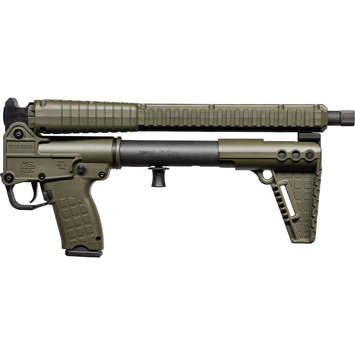 Kel-Tec Gen3 SUB2000 w/Glock Model 20 Style Grip 10mm Auto 15rd Magazine 16.15" Barrel Green Picture of Kel-Tec Cnc Industries Inc. Kel-Tec GEN3 SUB2K - GLOCK 20 GRIP - 10MM - 15RD - GREEN