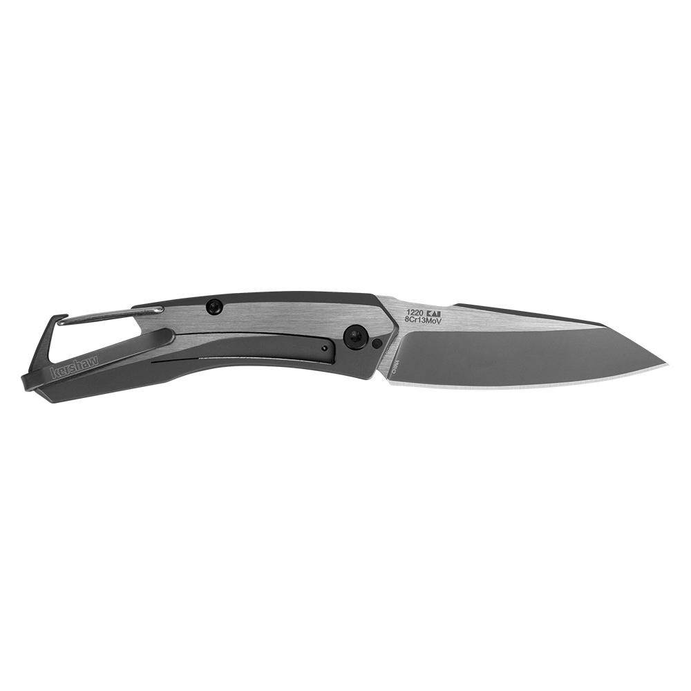 Kershaw Reverb Folding Knife 2-1/2" Drop Point Blade Black Picture of Kershaw Knives Kershaw Reverb Frame Lock Knife Carabiner Carbon Fiber/G-10 (2.5" Two-Tone)