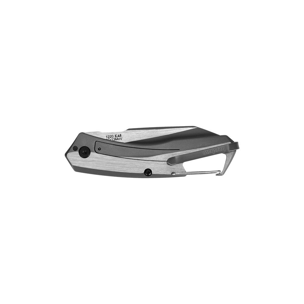 Kershaw Reverb Folding Knife 2-1/2" Drop Point Blade Black Picture of Kershaw Knives Kershaw Reverb Frame Lock Knife Carabiner Carbon Fiber/G-10 (2.5" Two-Tone)