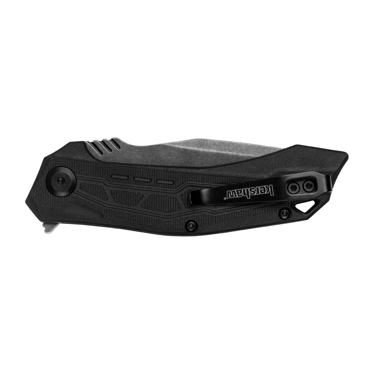 Kershaw Flatbed Assisted Folding Knife 3 1/8" Tanto Blade Black Picture of Kershaw Knives Kershaw FLATBED