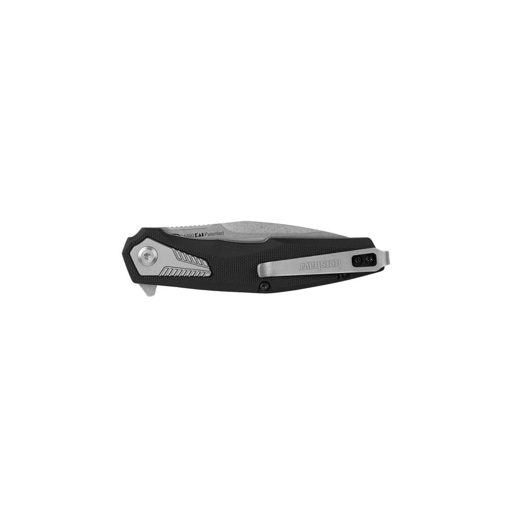 Kershaw Tremolo Spring Assisted Folding Knife 3-1/8" Clip Point Blade Black Picture of Kershaw Knives Kershaw Tremolo Spring Assisted Opening Knife (3.1 Stonewash)